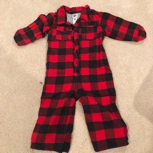 18 month flannel jumpsuit